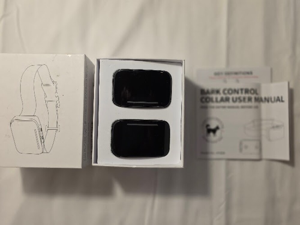 Black Bark Control Collar Set with User Manual